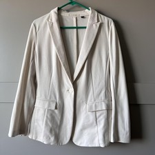 Uniqlo Blazer Womens Large Classic Neutral Single Button Office Career Jacket