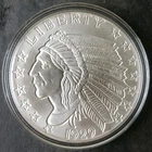 Golden State Mint 5oz Silver Incuse Indian Round in a Capsule