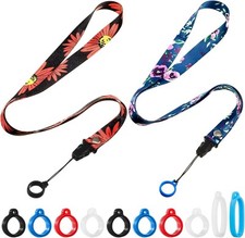 12 Pcs Anti Lost Necklace Lanyard Set for Women and Men ID Key Retro Style