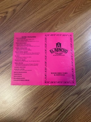 EL RANCHO HOTEL CASINO TOWER GUEST ROOM DIRECTORY AND SERVICES MENU