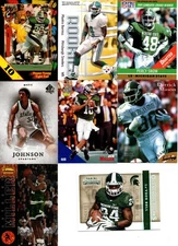 MICHIGAN STATE SPARTANS CARD LOT PLAXICO BURRESS MAJIC JOHNSON DUANE YOUNG 10STR