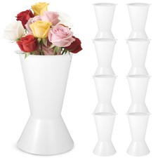 8 PCS Modern 11.8 Inch Plastic Round Flower Vases Buckets Table Centerpiece