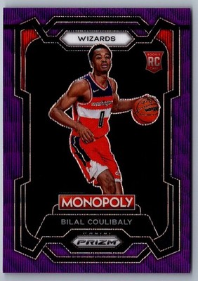 Bilal Coulibaly 2023-24 Panini Prizm Monopoly Purple #90 Rookie RC - Wizards