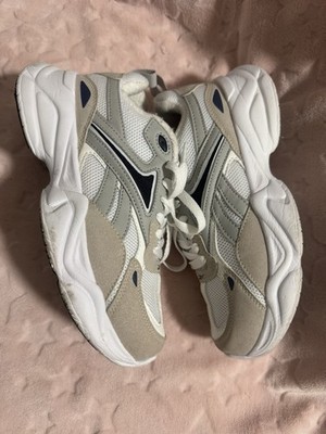 Reebok Charge Run Low Top Lace Up Leather Athletic Sneaker AAA White/Gray/Navy