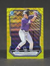 Ethan Holliday 2026 Bowman Chrome 1st Yellow /75 Refractor Rockies Prospect