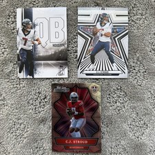 CJ STROUD 2021 2024 2025 LOT (3) TEXANS RC TOPPS WILD CARD ALUMINATION