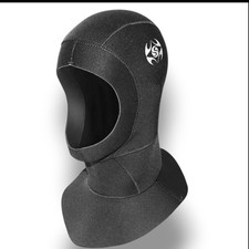 SKYONE 3mm Neoprene Wetsuit Hood Scuba Diving Bib Hood Thermal Cap 55–57cm Black