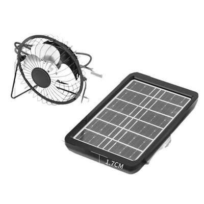 Solar Powered USB Solar fan for Outdoor Plants Pets Ventilation Cooling with