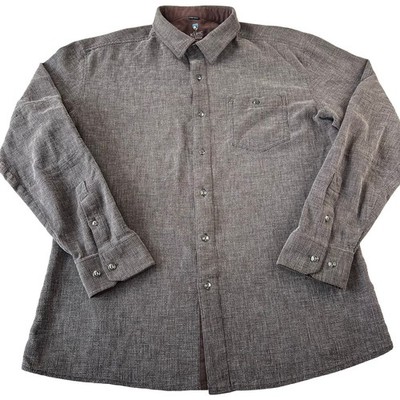 Kuhl Brown Men s Uproar 5 Panel Long Sleeve Button Shirt Hiking size XL