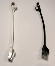 15cm Slim Short CAT6A (shielded) Network Cable Ethernet Patch Lead RJ45