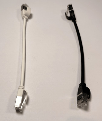 15cm Slim Kurz CAT6A (geschirmt) Netzwerkkabel Ethernet Patchkabel RJ45