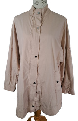 STRADAVARIUS Manhattan Jacke leichter rosa Mantel mit durchgehendem Reißverschluss neu mit Etikett Größe Small