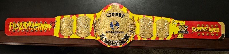 WWF Hulk Hogan Signature Series Autographed Winged Eagle Championship Belt