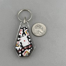 Las Vegas Nevada Ace of Hearts Travel Souvenir Keychain Key Ring #60148