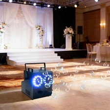 1500W LED Fog Bubble Machine with RBGW Lights 3 in 1 LED Bubble Fog Machine