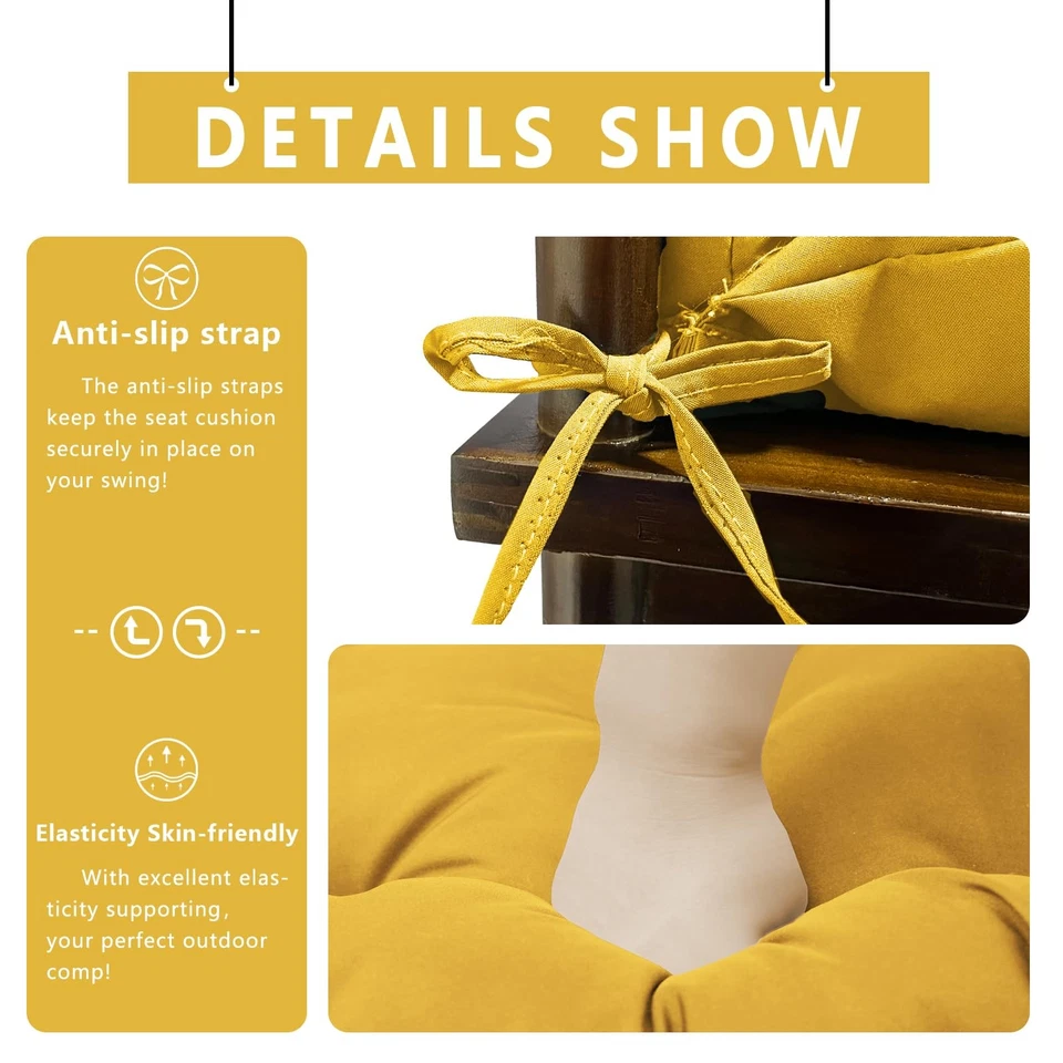 Cojines Columpios Porche Impermeable Exterior Cojín de Repuesto con Respaldo Thi... Foto 4 de 4