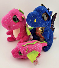 TY Beanie Boos DRAGON LOT of 3  Darla, Saffire, Darby  Beanie Babies Plush ERR