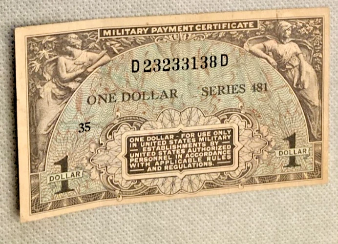 Circulated $1 US Military Payment Certificates for sale | eBay