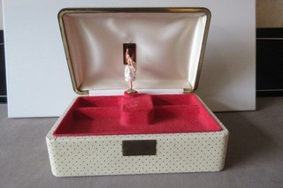 Vintage Reuge Swiss Ballerina Musical Jewellery Box With Working Tune