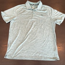 Hurley Mens Large Polo Shirt Short Sleeve Heather Aqua Golf Casual