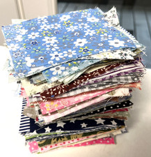 Four-Inch Stack of 4" x 4" Cotton Squares for Quilting - Small Prints