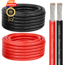 10 Gauge Marine Wire, 10 AWG Tinned Copper Electrical 25 FT, Red, Black