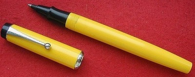 RARE  PARKER   BIG RED   BALL PEN in YELLOW  , U.S.A. MADE ca. 1973 ! UNUSED !
