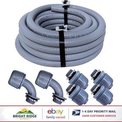 Durable 1/2 Inch Non-Metallic Conduit and Connector Kit for Outdoor Applications