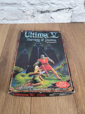 Origin ULTIMA V Warriors of Destiny IBM PC mit Karte 1988 Vintage UNVOLLSTÄNDIG