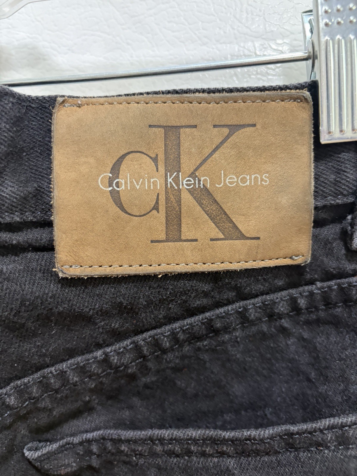Calvin Klein Y2K Black Button Fly High Waisted Straight Leg Jeans Size 7 thumbnail 6