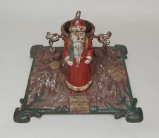 Christbaum Weihnachtsbaum st&auml;nder Weihnachtsmann Nikolaus Gusseisen alt antik