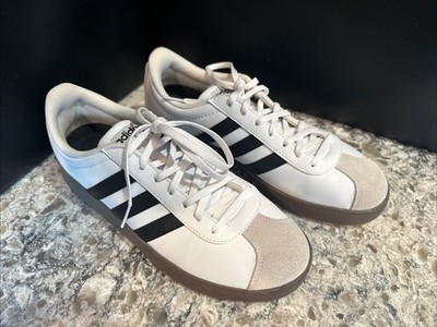adidas VL Court Base Low Top Lace-Up Sneakers White/Black ID3714 Missing Inserts
