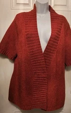 Mercer and Madison  burnt orange wool angora cardigan Size Large 14-16