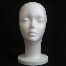 Female Foam Mannequin Head Styrofoam Wig Hair Hat Glasses Display Stand