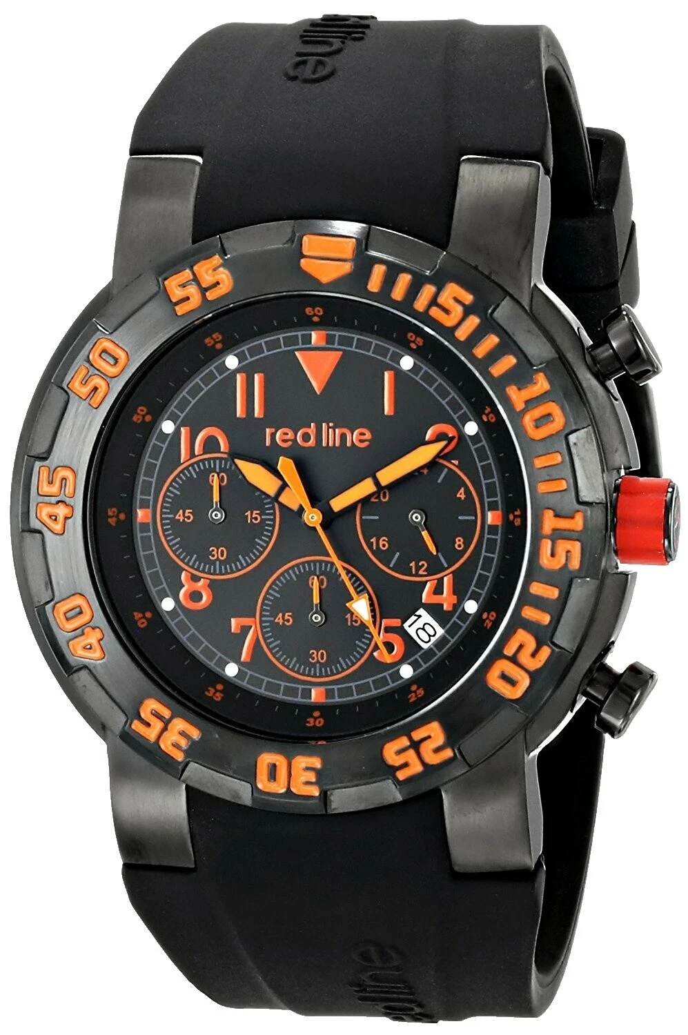 Caja de acero inoxidable Red Line Relojes de pulsera