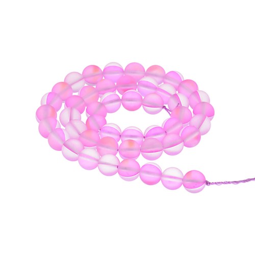 Matte Mystic Aura Quartz Gemstone Loose Beads Holographic Quartz DIY Bracelets - Picture 15 of 31