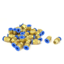 30 Pcs 1/8BSP Male Threaded 6mm OD Tube Straight Push in Quick Connect Fittings