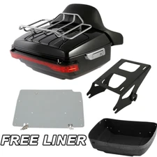 King Trunk Pad Rack Light Mount Plate Fit For Harley Street Glide 2014-2025