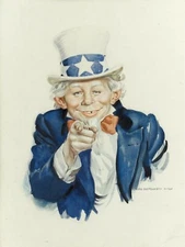 Mad Magazine Alfred E. Neuman NEW Metal Sign: AEN as Uncle Sam - Large Size