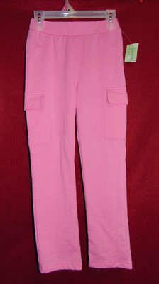 Girl's Size 6X Pink French Terry 2 Pocket Cargo Leggings by Extremely Me NEW!