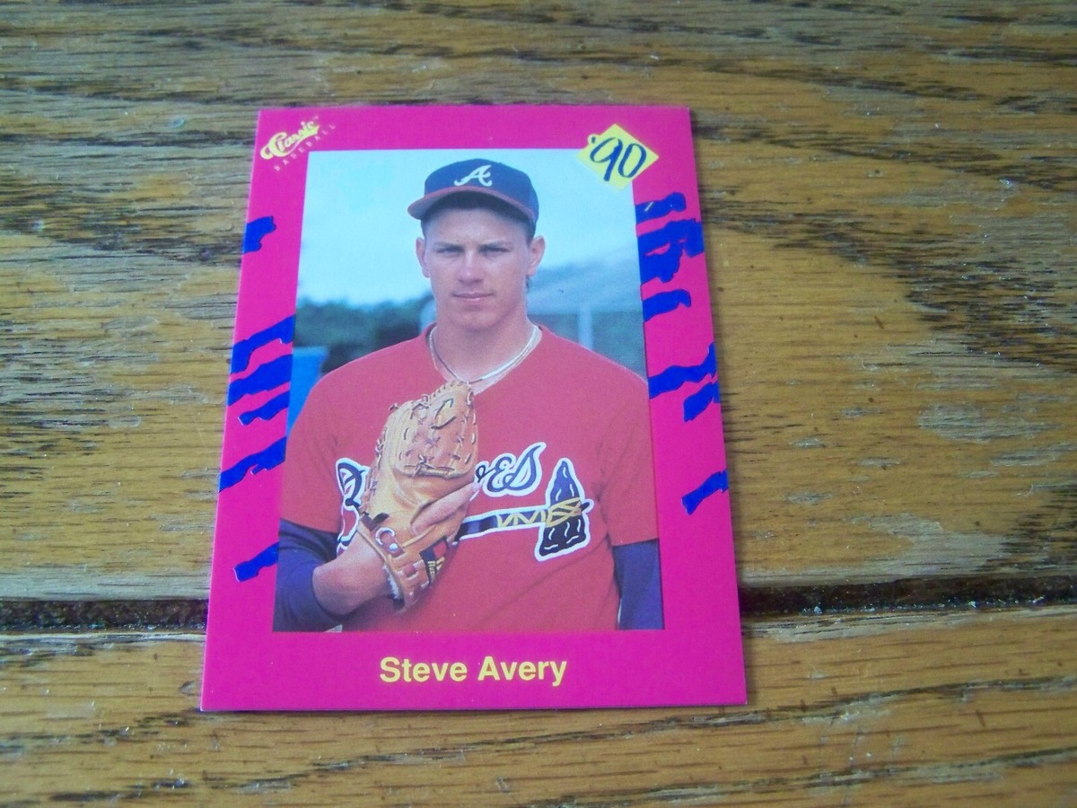 STEVE AVERY 1990 CLASSIC BASEBALL CARD PINK | eBay