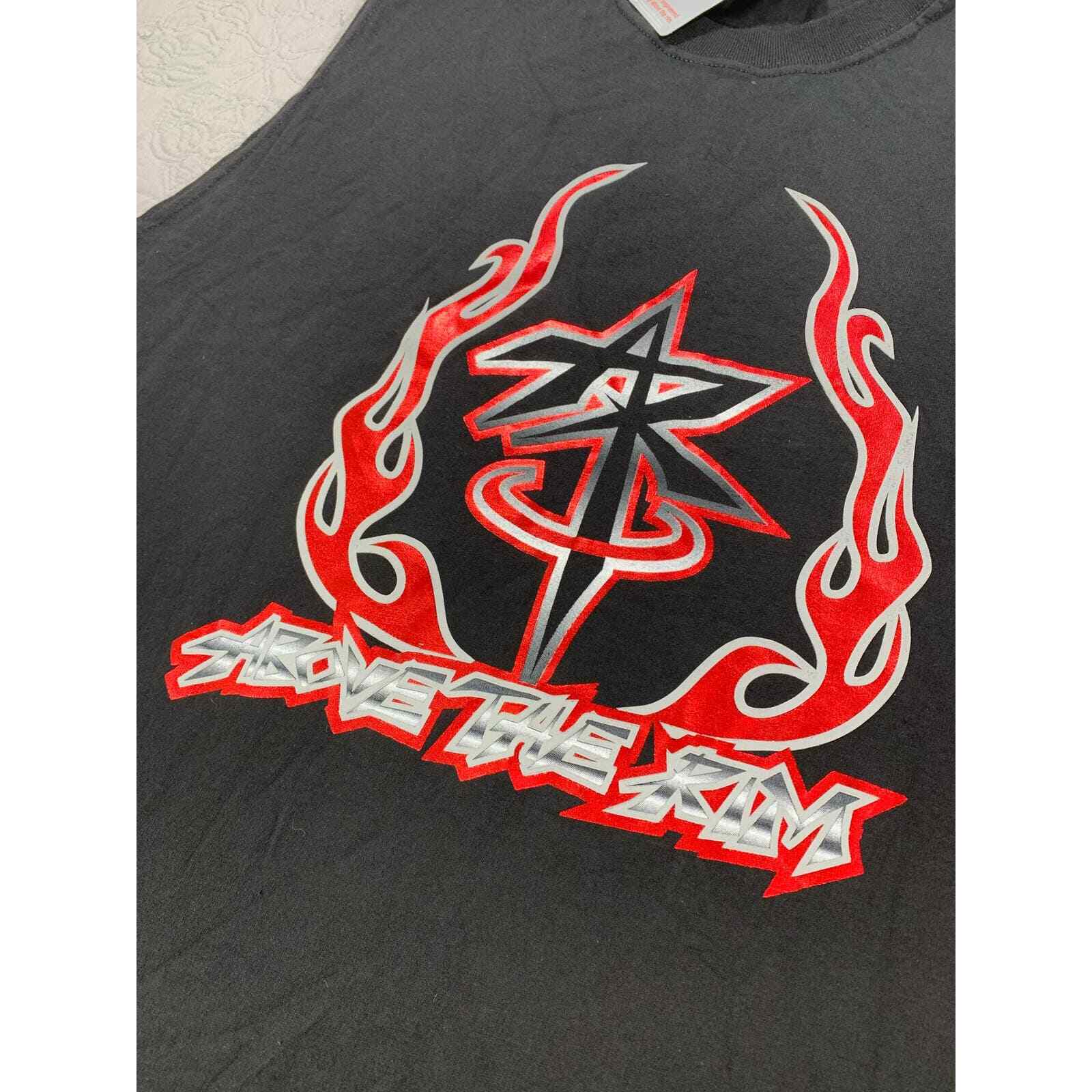 Vintage Reebok Shirt Above The Rim NWT Mens Large Tank Muscle Tee Tags Black Y2K