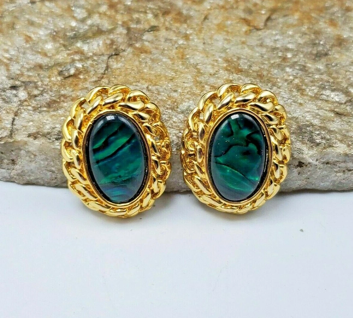 Green online earrings cheap