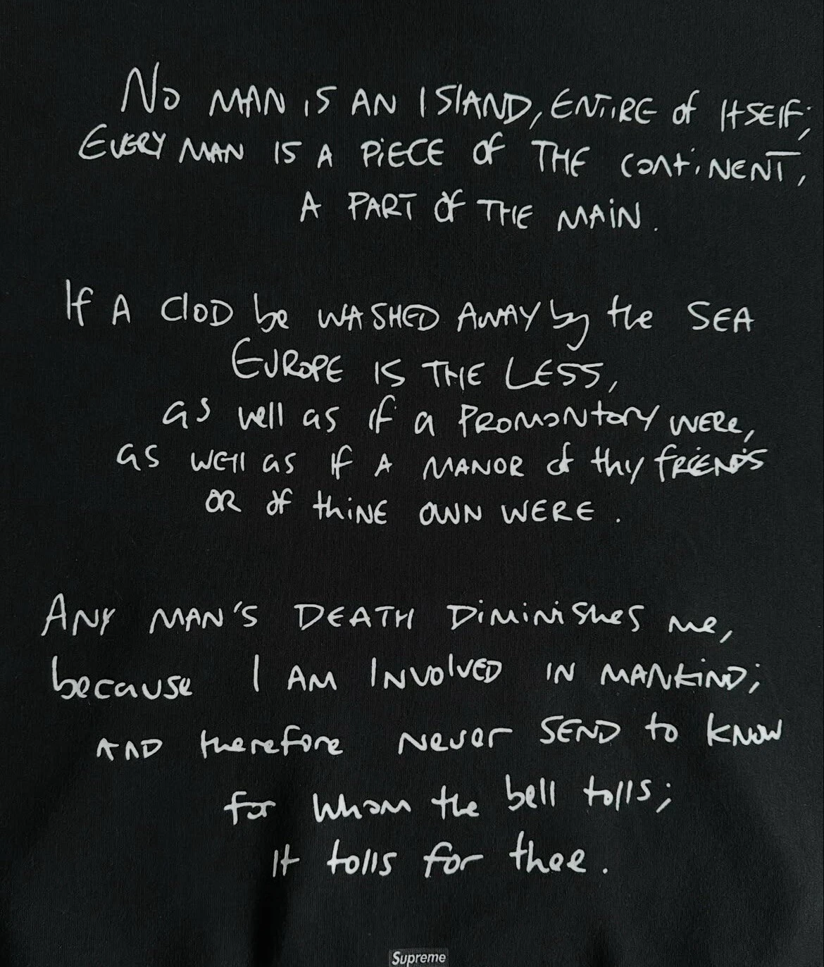 Supreme X Cortiez FELPA CON CAPPUCCIO Nera ✨spedizione veloce XXL