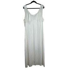 Vintage California Dynasty Nightgown Slip Satin Lace Trim Dress size Medium