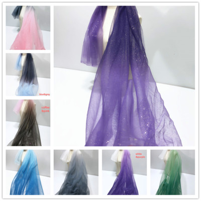 Mesh Fabric Gradient Sequin Shiny Background Stage Wedding Dress Tutu Skirt