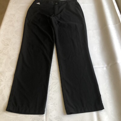 Adidas Climalite Men s Size 32/32 Black Flat Front Golf Hiking Pants Dri-Fit