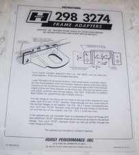 HURST   FRAME ADAPTER INSTRUCTIONS-1928 TO 1932 1933  1934 FORD A28