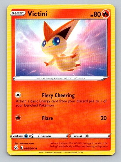 2021 Pokemon Card Fusion Strike Victini 36/264