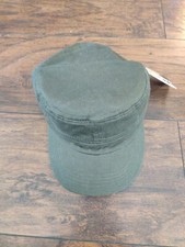 Fitted Cadet Ripped Cap 100 Cotton Olive Green Adjustable
